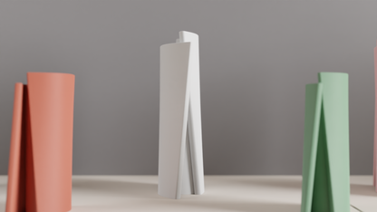 Geometric Vase, Folded Elegance Architectural Flower Vessel, Modern Tabletop Accent