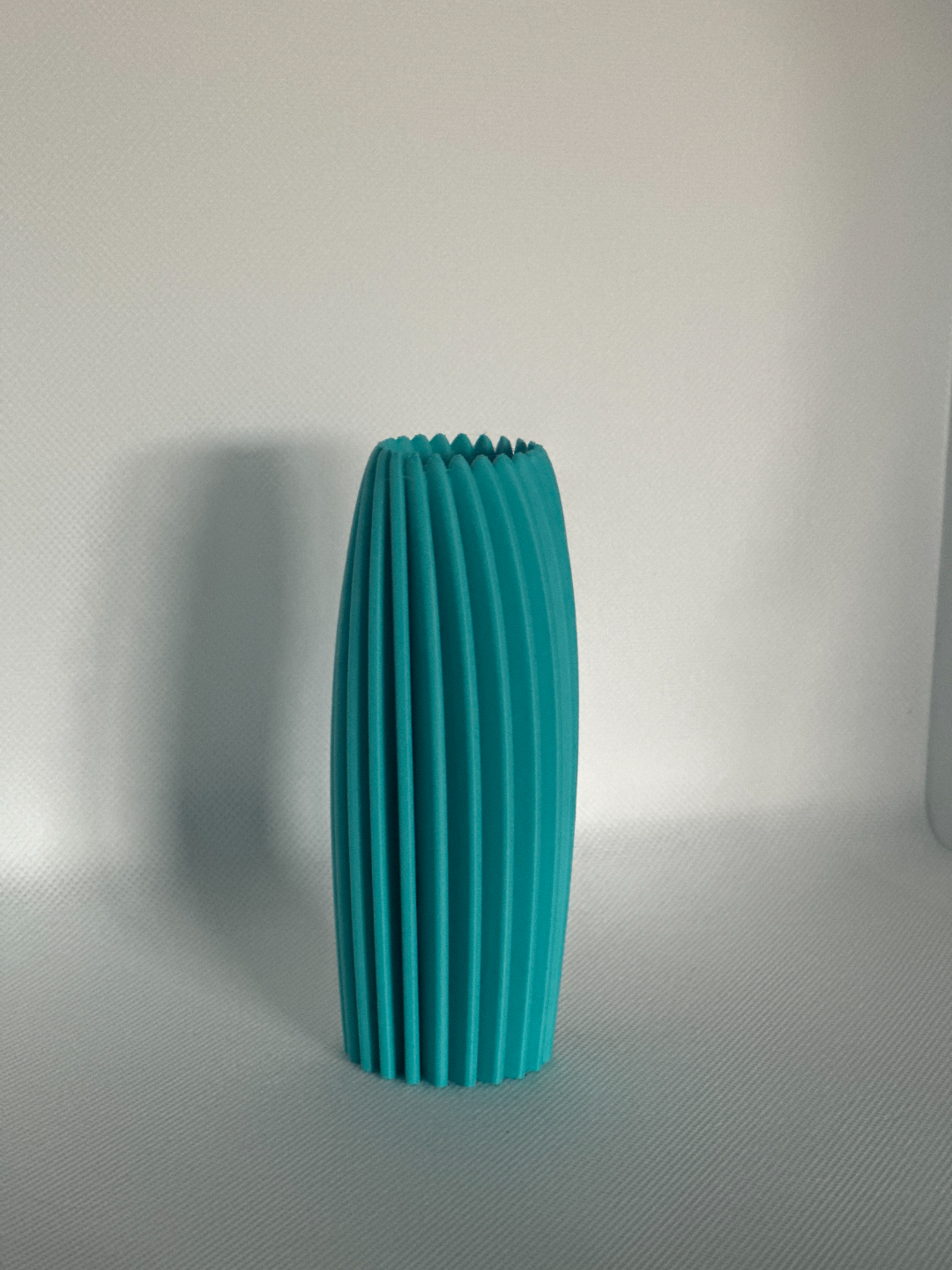 Modern Vase, Rippled Sculptural Vessel, Textured Tabletop Decorative, Mantel Statement