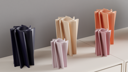 Sculptural Vase, Spiral Twist Centerpiece, Modern Elegant Tabletop Decorative Accent