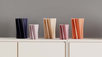 Sculptural Vase, Spiral Twist Centerpiece, Modern Elegant Tabletop Decorative Accent