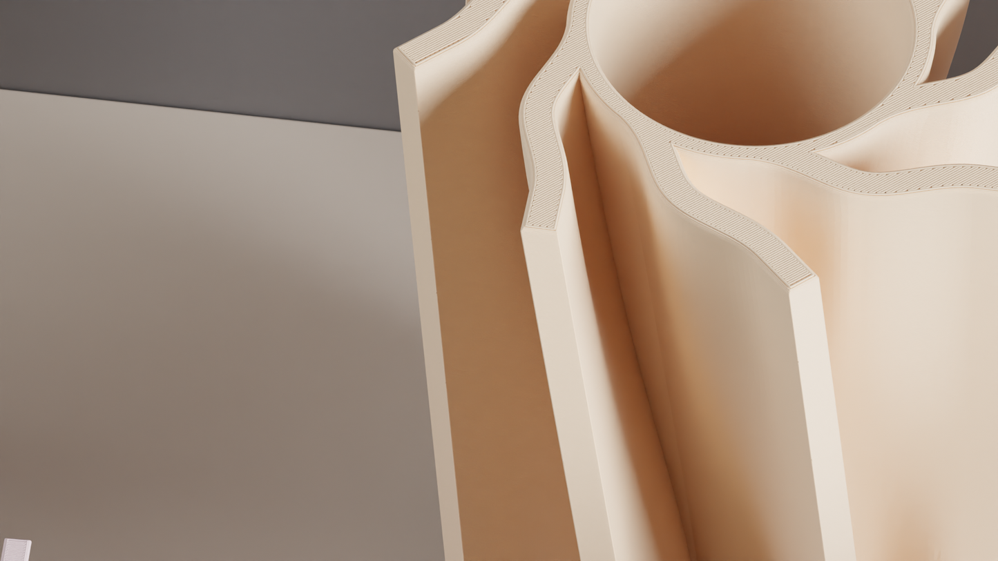 Sculptural Vase, Spiral Twist Centerpiece, Modern Elegant Tabletop Decorative Accent