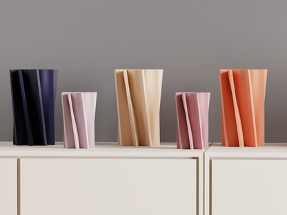 Sculptural Vase, Spiral Twist Centerpiece, Modern Elegant Tabletop Decorative Accent