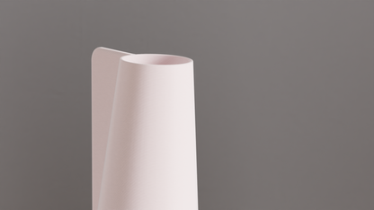 Spiral Vase Geometric Finned, Sculptural Minimalist Tabletop Accent, Japandi Statement