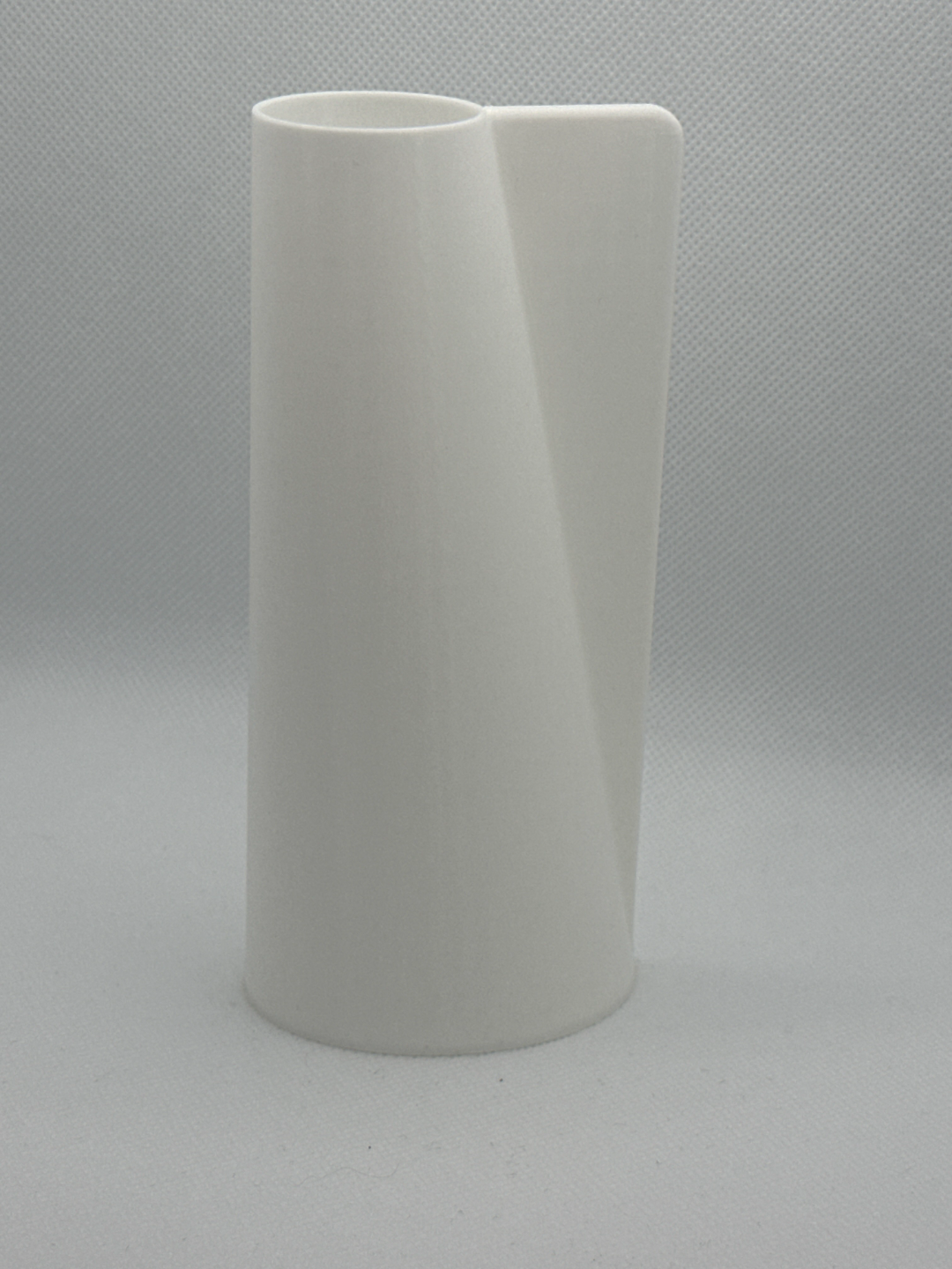 Spiral Vase Geometric Finned, Sculptural Minimalist Tabletop Accent, Japandi Statement