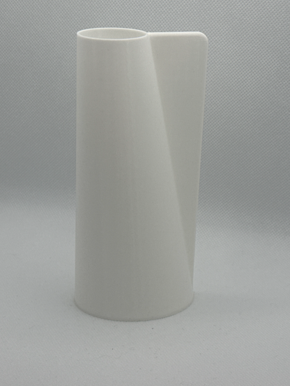 Spiral Vase Geometric Finned, Sculptural Minimalist Tabletop Accent, Japandi Statement