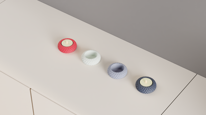 Tealight Holder, Basket Weave Sculpture, Contemporary Woven Geometry Tabletop Accent