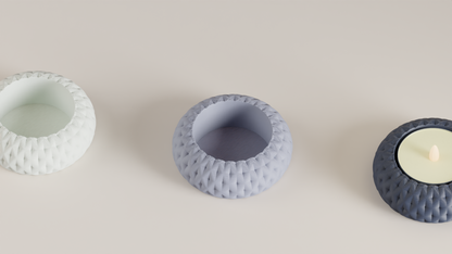 Tealight Holder, Basket Weave Sculpture, Contemporary Woven Geometry Tabletop Accent