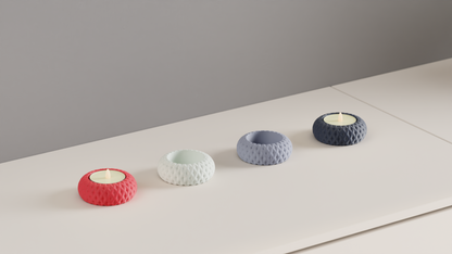 Tealight Holder, Basket Weave Sculpture, Contemporary Woven Geometry Tabletop Accent
