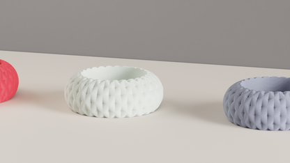 Tealight Holder, Basket Weave Sculpture, Contemporary Woven Geometry Tabletop Accent