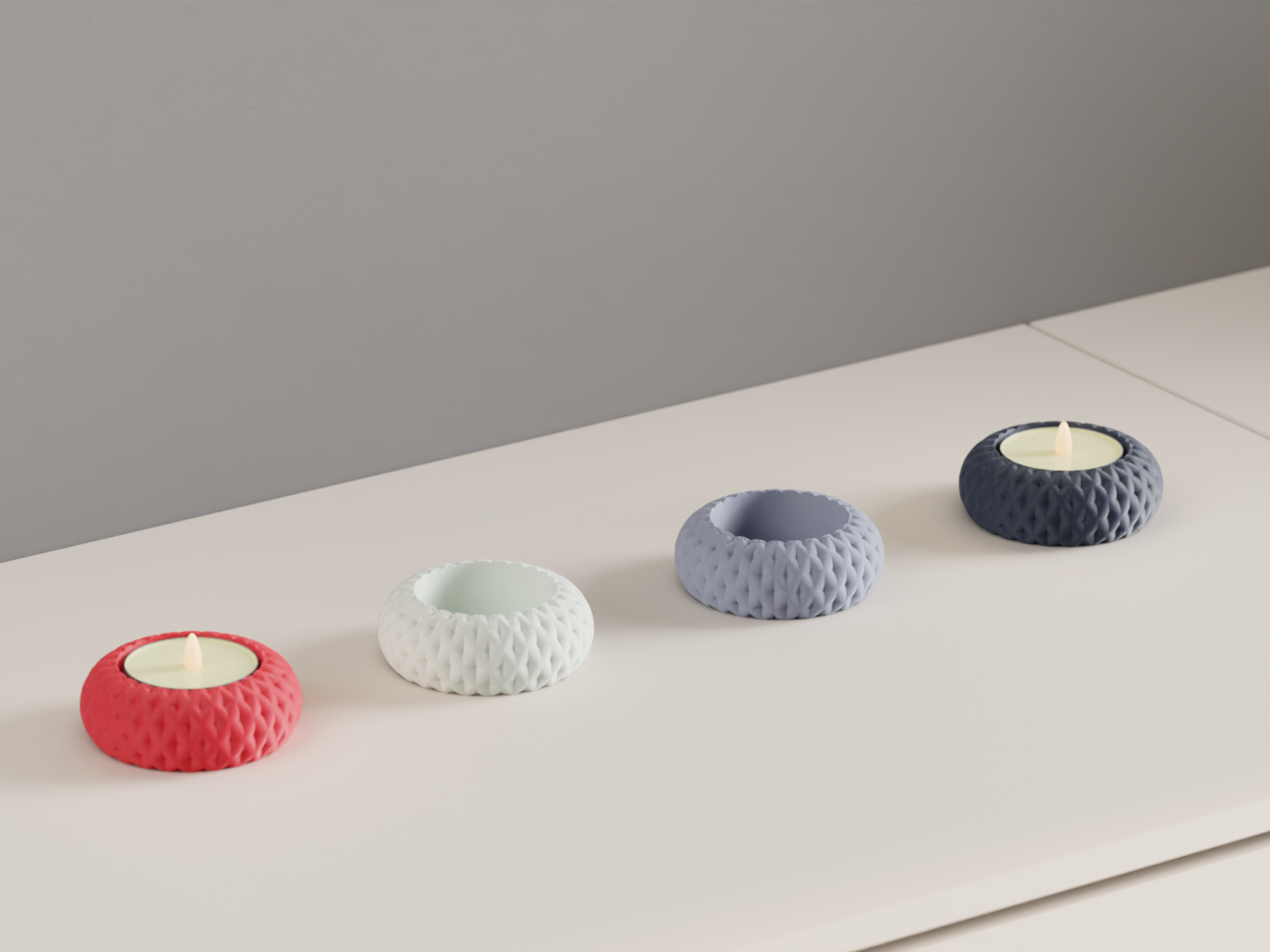 Tealight Holder, Basket Weave Sculpture, Contemporary Woven Geometry Tabletop Accent