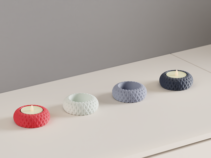 Tealight Holder, Basket Weave Sculpture, Contemporary Woven Geometry Tabletop Accent