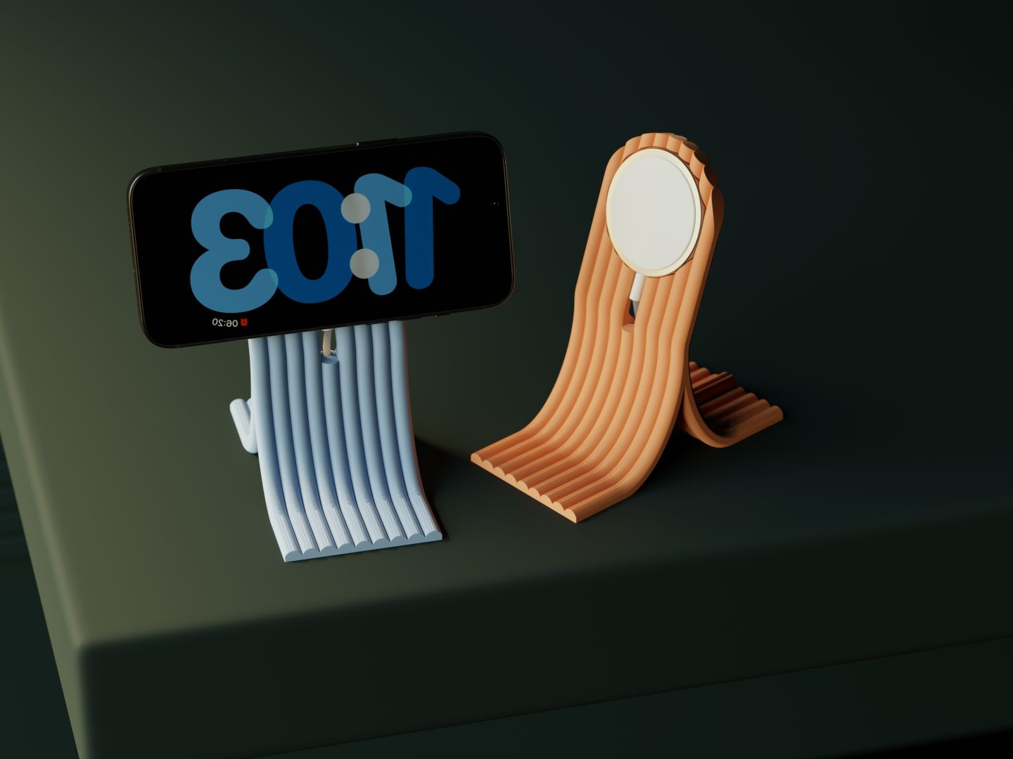 MagSafe Phone Stand, iPhone StandBy Dock, Nightstand Charger Holder, Minimalist.