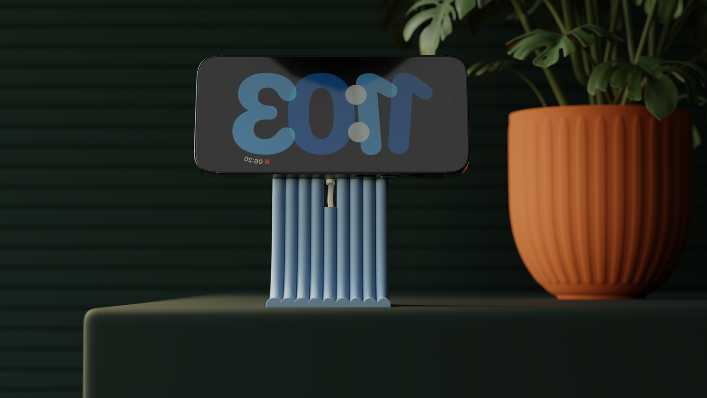 MagSafe Phone Stand, iPhone StandBy Dock, Nightstand Charger Holder, Minimalist.