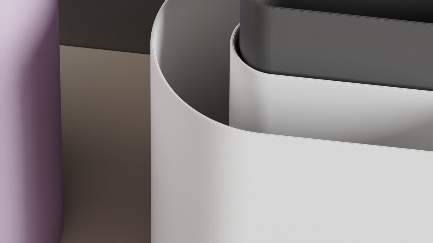 Modern Vase, Interlocking Pair, Contemporary Tabletop Flower Holder, Minimalist Desk Organizer