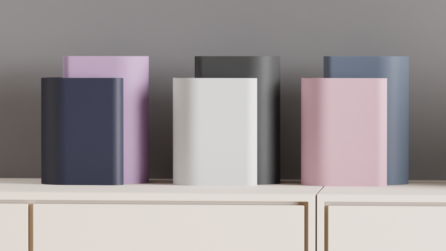 Modern Vase, Interlocking Pair, Contemporary Tabletop Flower Holder, Minimalist Desk Organizer