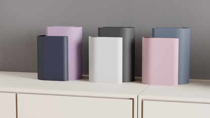 Modern Vase, Interlocking Pair, Contemporary Tabletop Flower Holder, Minimalist Desk Organizer