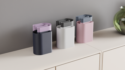 Modern Vase, Interlocking Pair, Contemporary Tabletop Flower Holder, Minimalist Desk Organizer