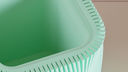 Ribbed Planter Pot, Nordic Minimalist Succulent Holder, Contemporary Desk Statement