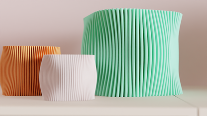 Ribbed Planter Pot, Nordic Minimalist Succulent Holder, Contemporary Desk Statement