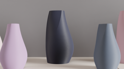 Elegant Original Japandi Style Vase, Modern Curved Tabletop Vessel, Contemporary Minimalist Dried Flower Holder