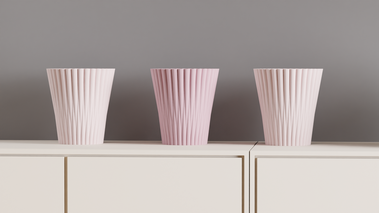 Modern Vase, Geometric Bidirectional Tabletop Accent, Minimal Japandi Floral Holder