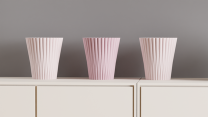 Modern Vase, Geometric Bidirectional Tabletop Accent, Minimal Japandi Floral Holder