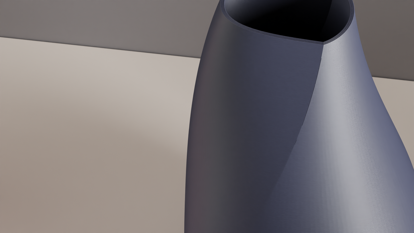 Elegant Original Japandi Style Vase, Modern Curved Tabletop Vessel, Contemporary Minimalist Dried Flower Holder