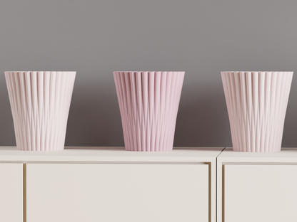 Modern Vase, Geometric Bidirectional Tabletop Accent, Minimal Japandi Floral Holder
