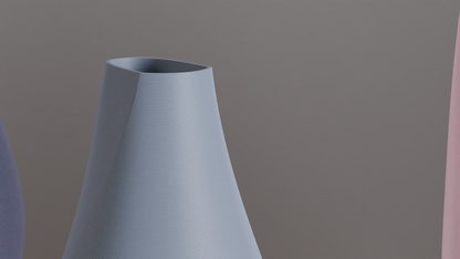 Elegant Original Japandi Style Vase, Modern Curved Tabletop Vessel, Contemporary Minimalist Dried Flower Holder