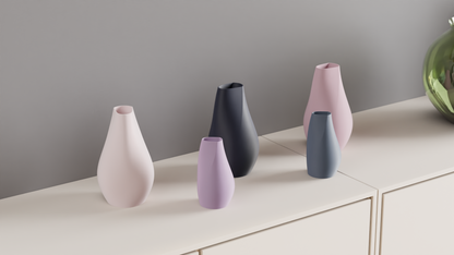 Elegant Original Japandi Style Vase, Modern Curved Tabletop Vessel, Contemporary Minimalist Dried Flower Holder