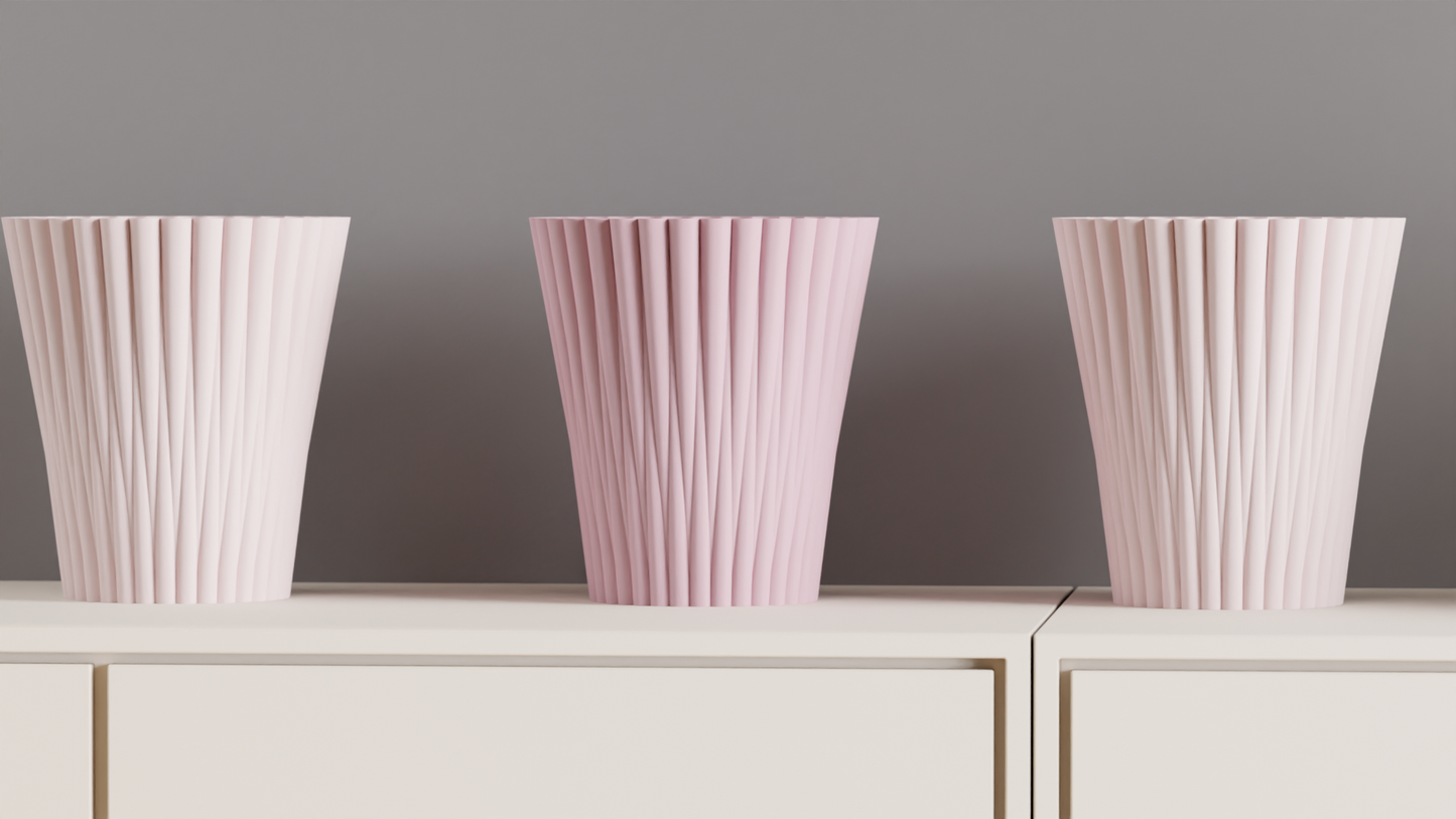 Modern Vase, Geometric Bidirectional Tabletop Accent, Minimal Japandi Floral Holder