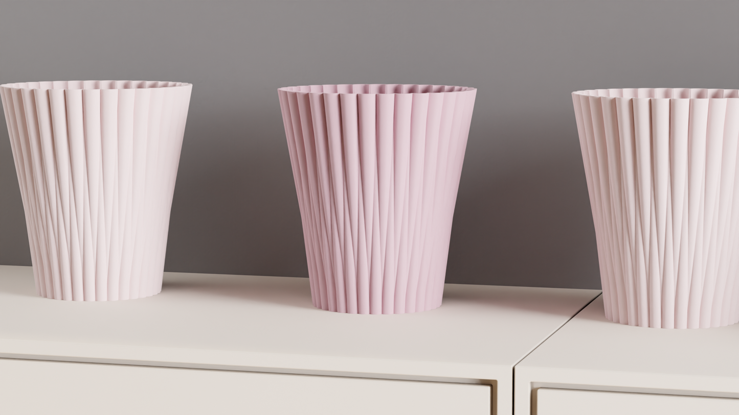 Modern Vase, Geometric Bidirectional Tabletop Accent, Minimal Japandi Floral Holder