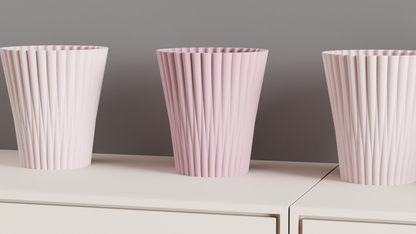 Modern Vase, Geometric Bidirectional Tabletop Accent, Minimal Japandi Floral Holder