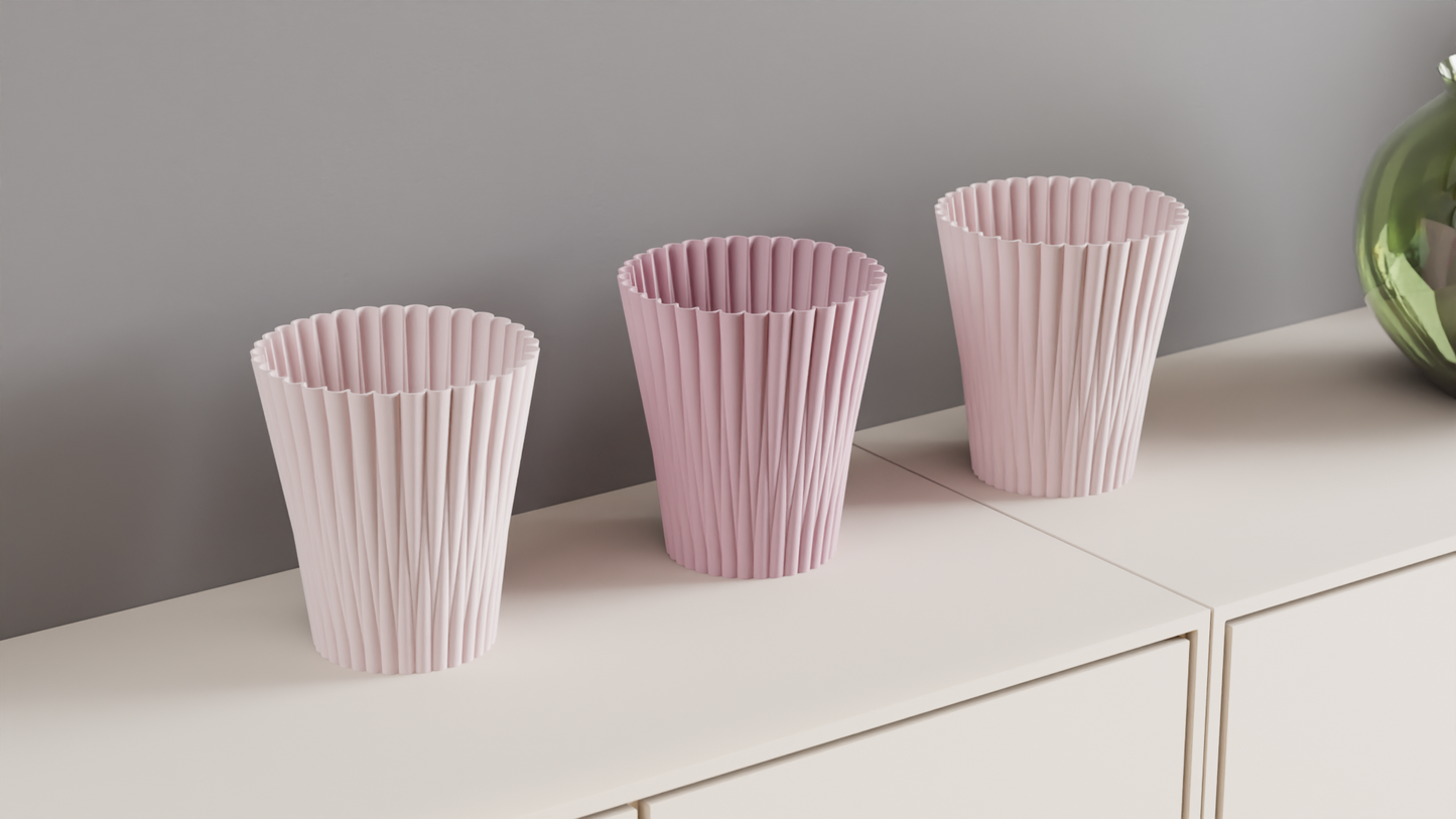 Modern Vase, Geometric Bidirectional Tabletop Accent, Minimal Japandi Floral Holder