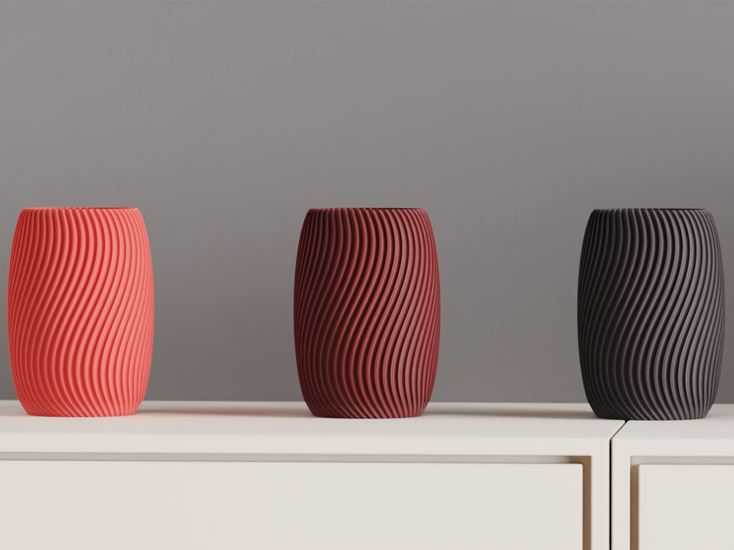 Ripple Vase, Modern Nordic Flower Holder, Minimalist Geometric Contemporary Decor