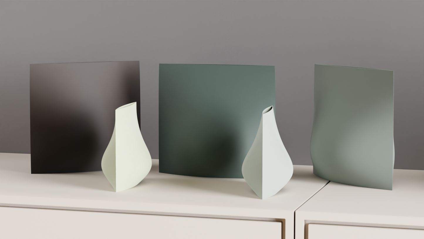 Modern Vase, Minimalist Sculptural Centerpiece, Asymmetrical Tabletop Accent, Art Deco