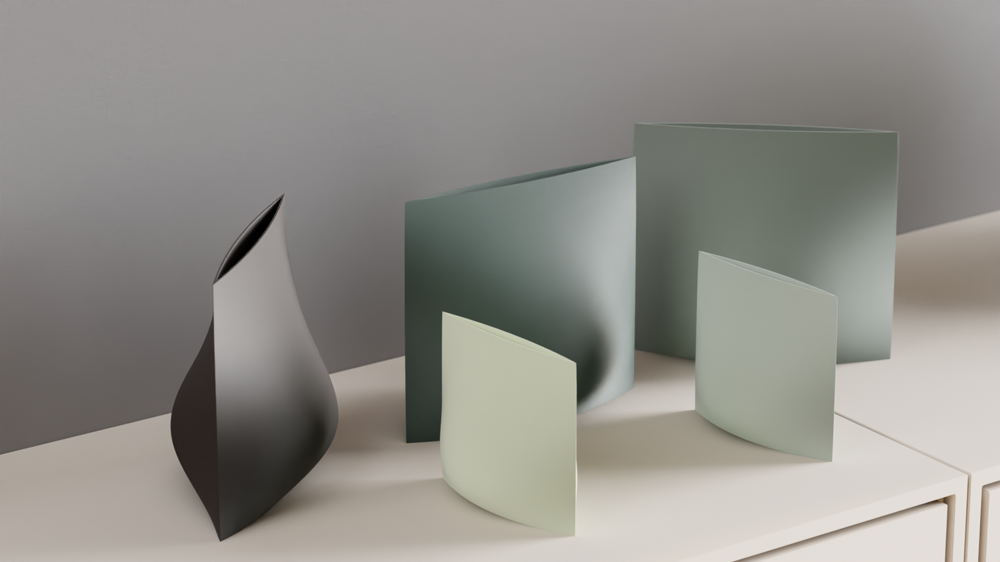 Modern Vase, Minimalist Sculptural Centerpiece, Asymmetrical Tabletop Accent, Art Deco