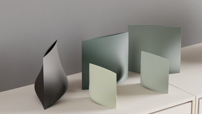 Modern Vase, Minimalist Sculptural Centerpiece, Asymmetrical Tabletop Accent, Art Deco