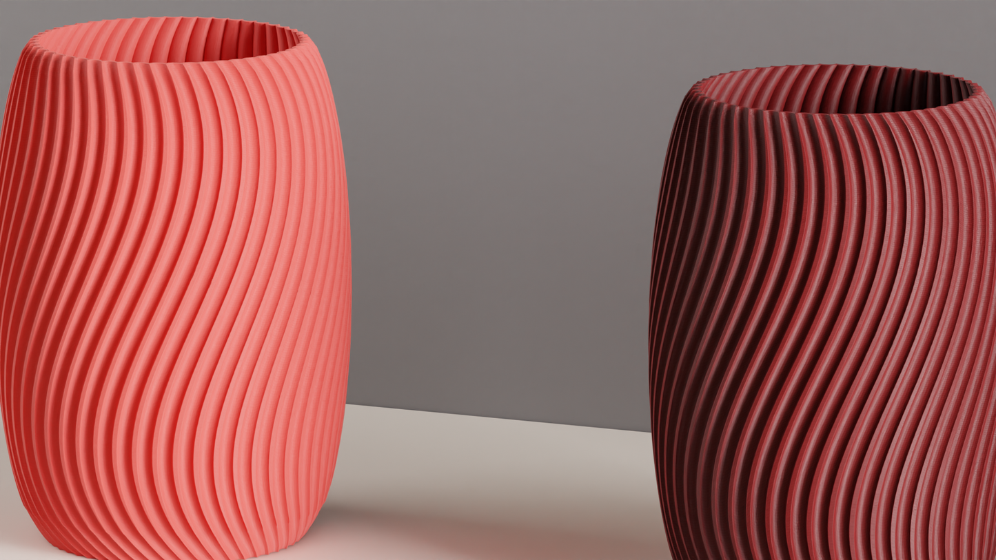 Ripple Vase, Modern Nordic Flower Holder, Minimalist Geometric Contemporary Decor