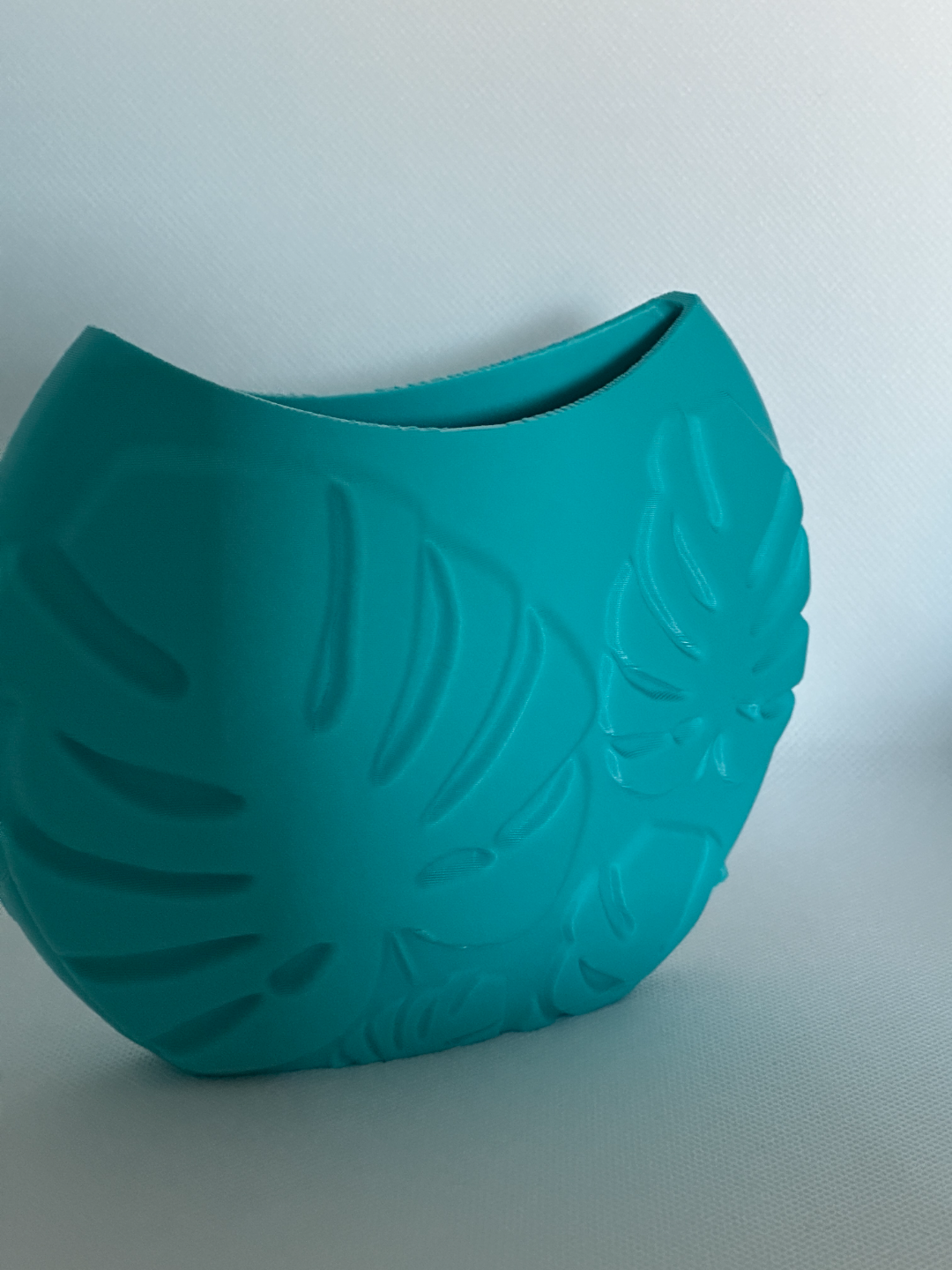 Monstera Leaf Vase, Tropical Tabletop Planter, Decorative Accent Vessel Contemporary