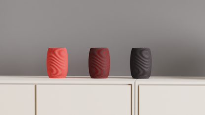 Ripple Vase, Modern Nordic Flower Holder, Minimalist Geometric Contemporary Decor