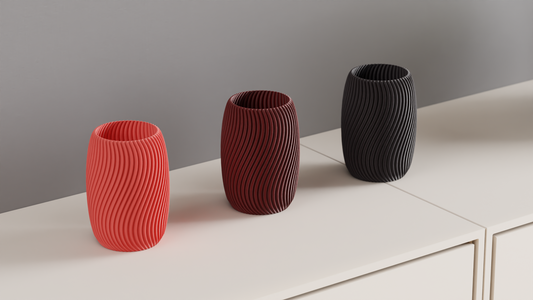 Ripple Vase, Modern Nordic Flower Holder, Minimalist Geometric Contemporary Decor