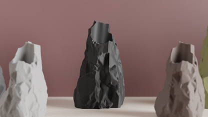 Rock Vase, Sculptural Organic Vessel, Geometric Tabletop Accent, Contemporary Decor