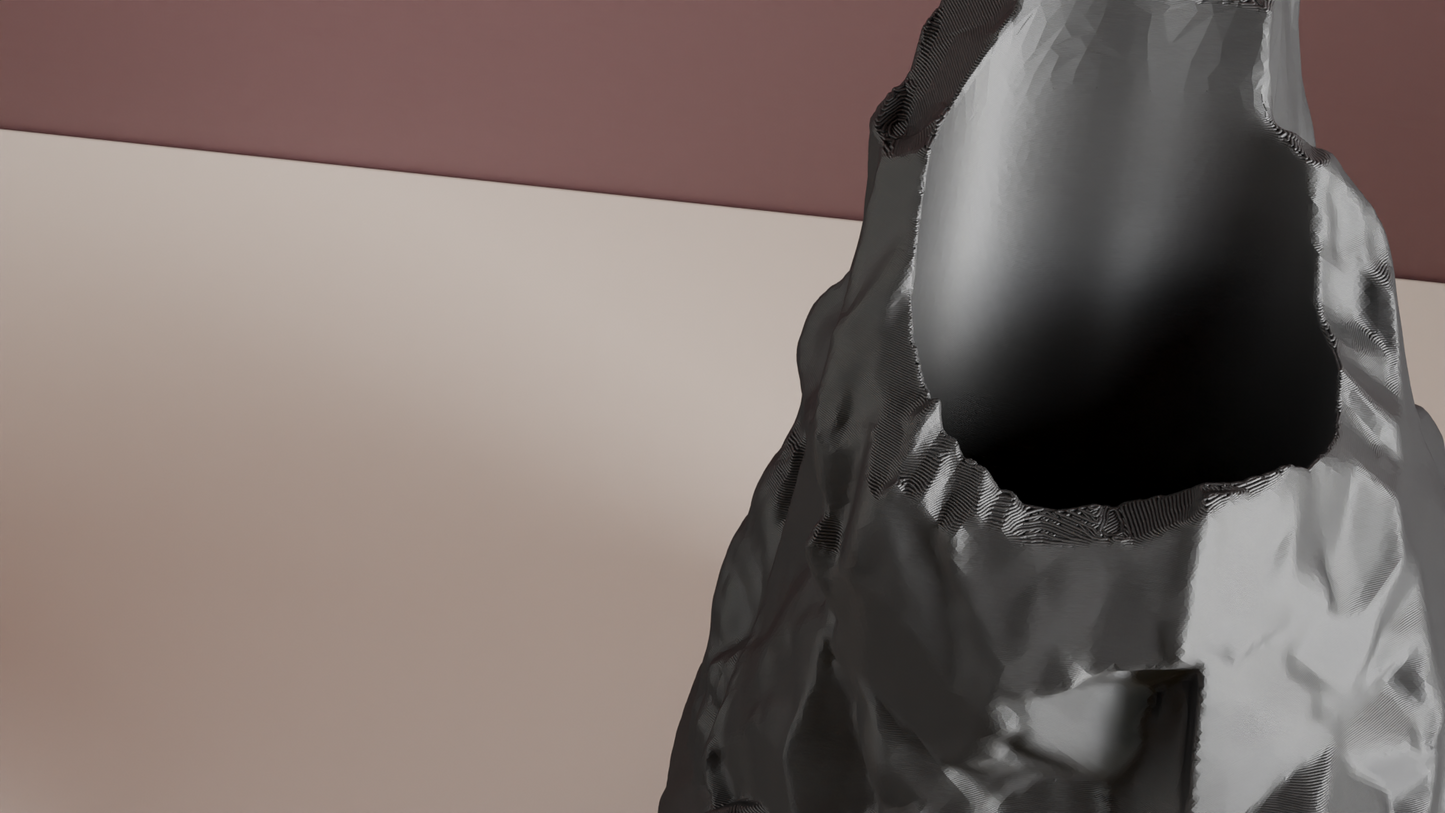 Rock Vase, Sculptural Organic Vessel, Geometric Tabletop Accent, Contemporary Decor