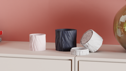 planter pot, selfdraining geometric sculptural locking drip tray organizer desktop