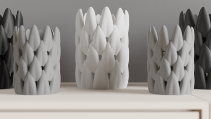 Succulent Vase, Leaf-Inspired Sculptural Planter, Geometric Tabletop Centerpiece, Modern Decorative