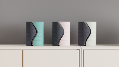 Split Vase Tabletop Centerpiece, Sculptural Layered Texture Decorative Holder Contrast