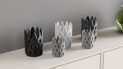 Succulent Vase, Leaf-Inspired Sculptural Planter, Geometric Tabletop Centerpiece, Modern Decorative