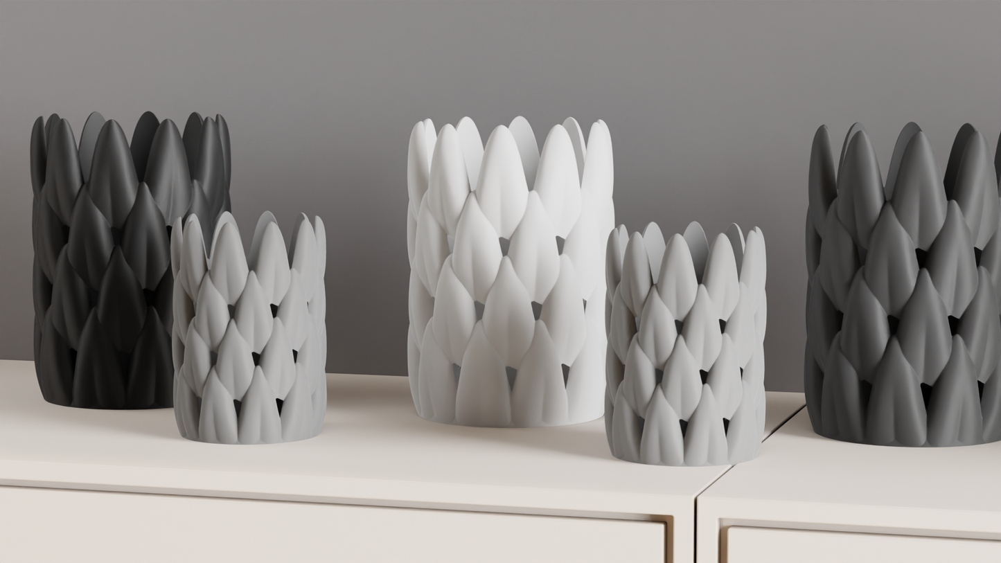 Succulent Vase, Leaf-Inspired Sculptural Planter, Geometric Tabletop Centerpiece, Modern Decorative