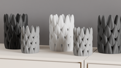 Succulent Vase, Leaf-Inspired Sculptural Planter, Geometric Tabletop Centerpiece, Modern Decorative